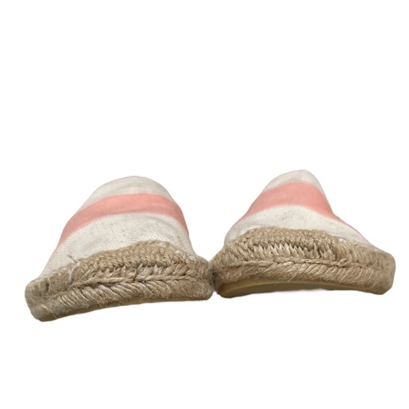 Soludos Barca Espadrille Peach and Cream Canvas Upper  Flat Size 9 flawed - Picture 16 of 16